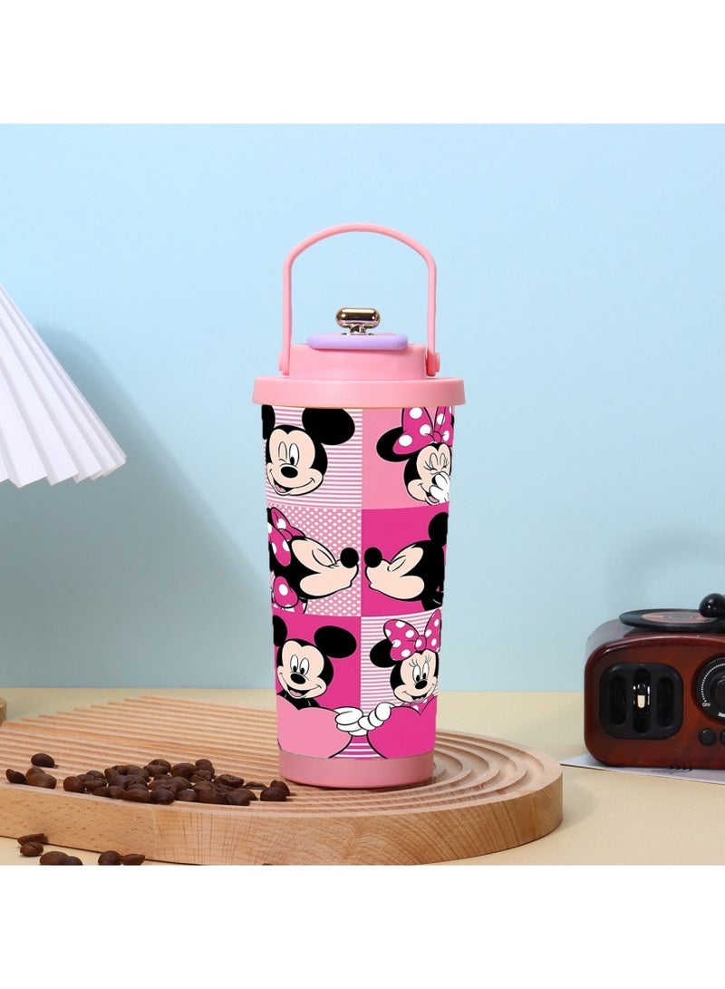ديزني كوب سفر ميكي وميني ديزني ٥٠٠ مل ستانلس ستيل ٣١٦ - فم واسع عازل للحرارة هدية جاهزة - Image 1