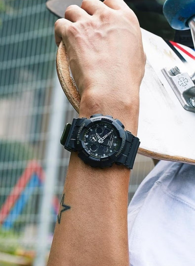 Shock G Shock Casio Watch for Men Analog-Digital World Time Men's Watch GA-100-1A1 - Image 3