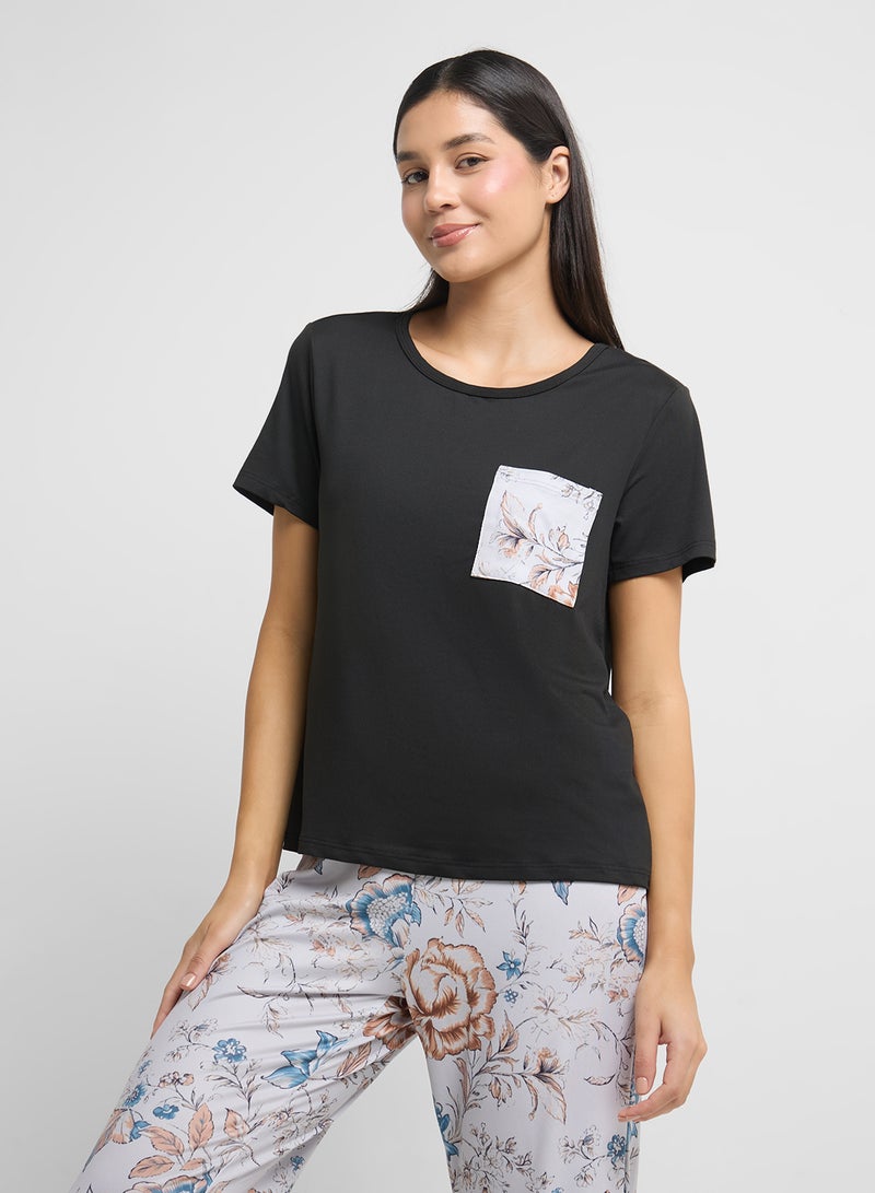 Ginger Floral T-Shirt & Pyjama Set  - Image 3