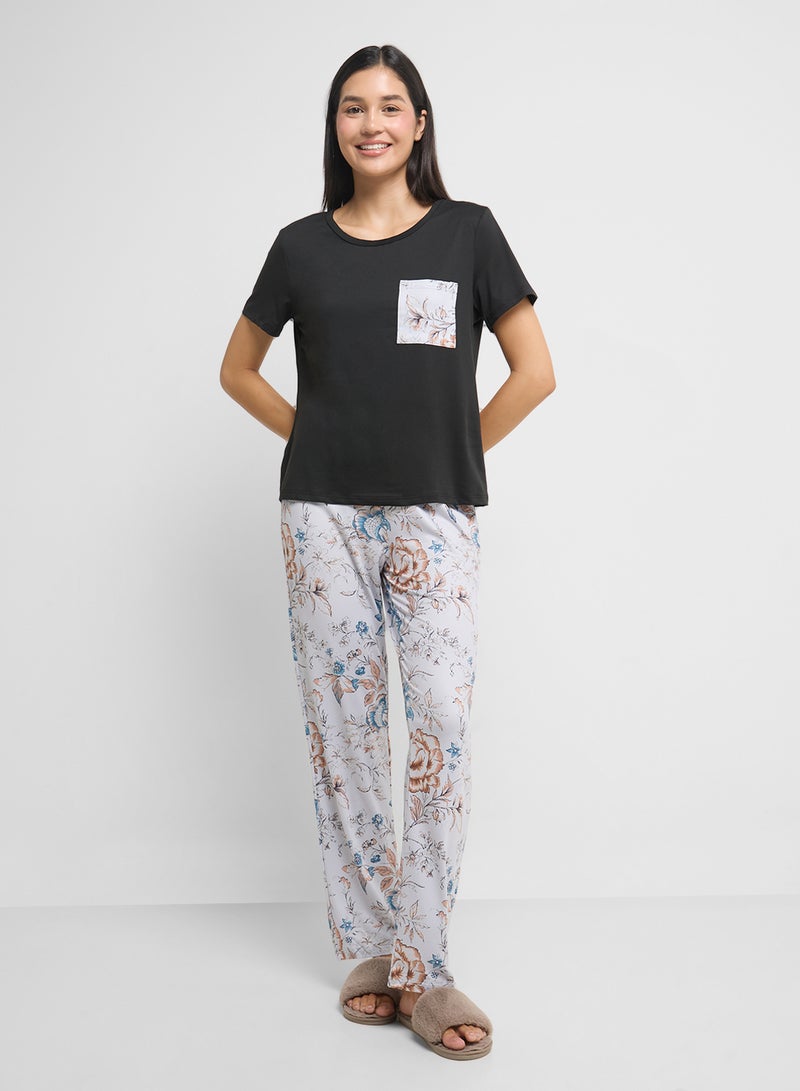 Ginger Floral T-Shirt & Pyjama Set  - Image 5