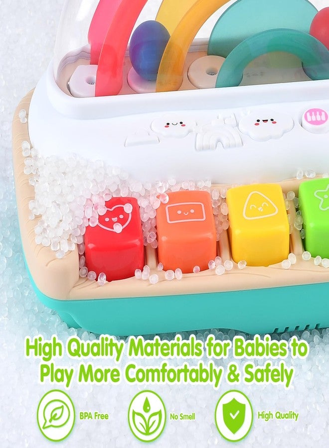 PLAY Baby Musical Toys - Rainbow Baby Piano Music & Sound Light Up Musical Toys for Toddlers 1-3, Multifunctional Baby Pop Up Toy Cause and Effect for Toddlers Age 1+ and Up Girls - Image 3