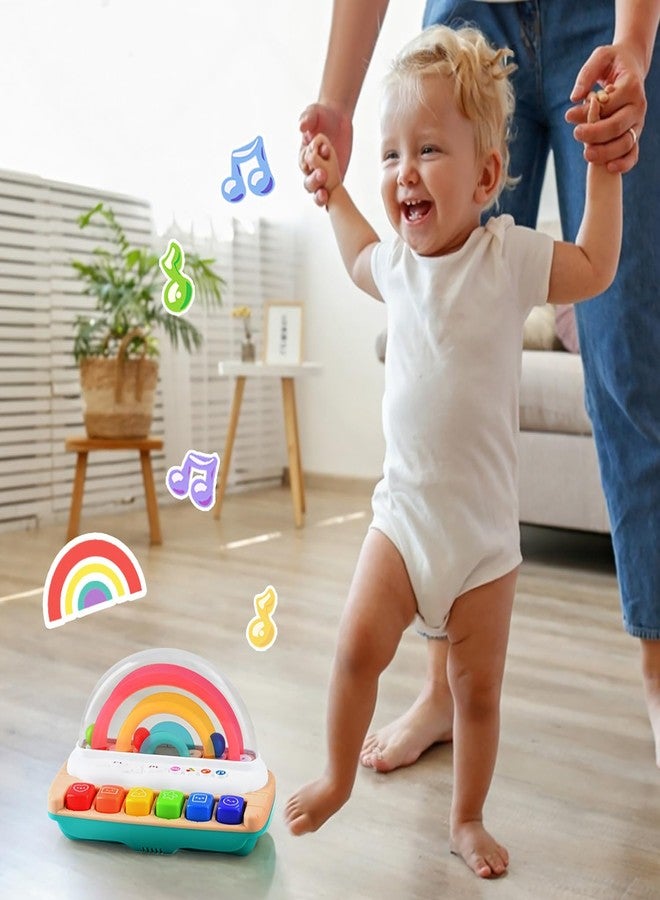 PLAY Baby Musical Toys - Rainbow Baby Piano Music & Sound Light Up Musical Toys for Toddlers 1-3, Multifunctional Baby Pop Up Toy Cause and Effect for Toddlers Age 1+ and Up Girls - Image 4