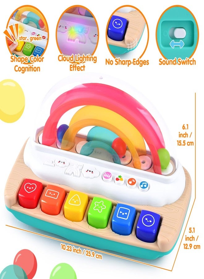 PLAY Baby Musical Toys - Rainbow Baby Piano Music & Sound Light Up Musical Toys for Toddlers 1-3, Multifunctional Baby Pop Up Toy Cause and Effect for Toddlers Age 1+ and Up Girls - Image 5