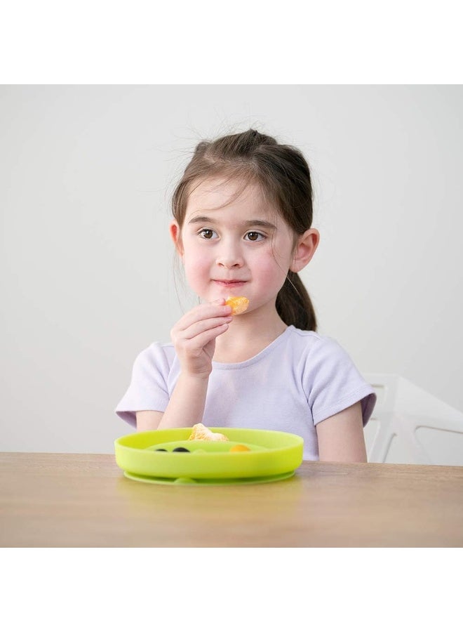 Olababy (Lemon) - 100% Silicone Divided Suction Plate for Independent Feeding Baby and Toddler - Image 3