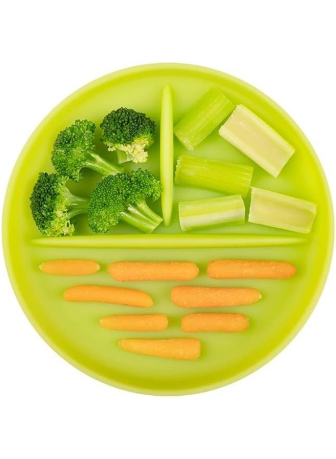 Olababy (Lemon) - 100% Silicone Divided Suction Plate for Independent Feeding Baby and Toddler - Image 5