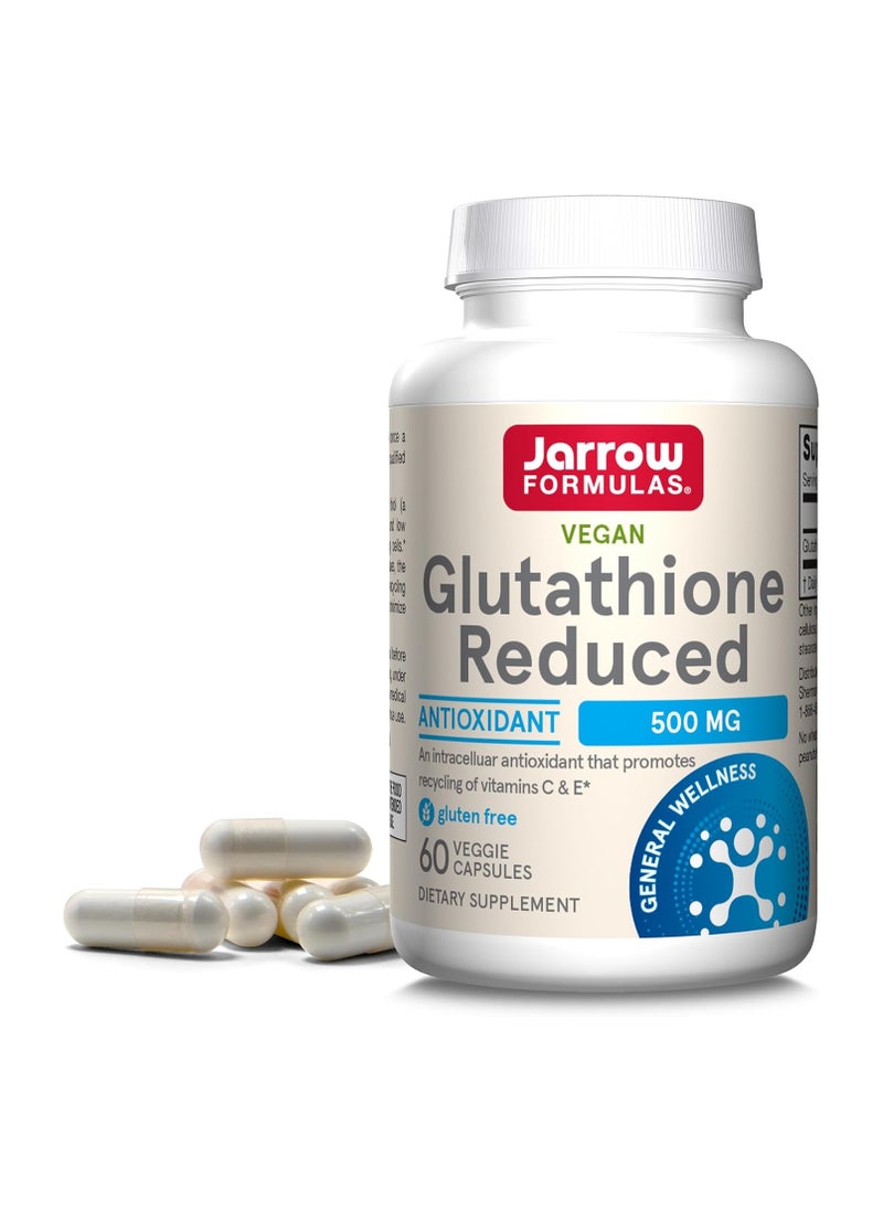 jarrow formulas Glutathione Reduced 500 mg 60 Veggie Caps  - Image 1