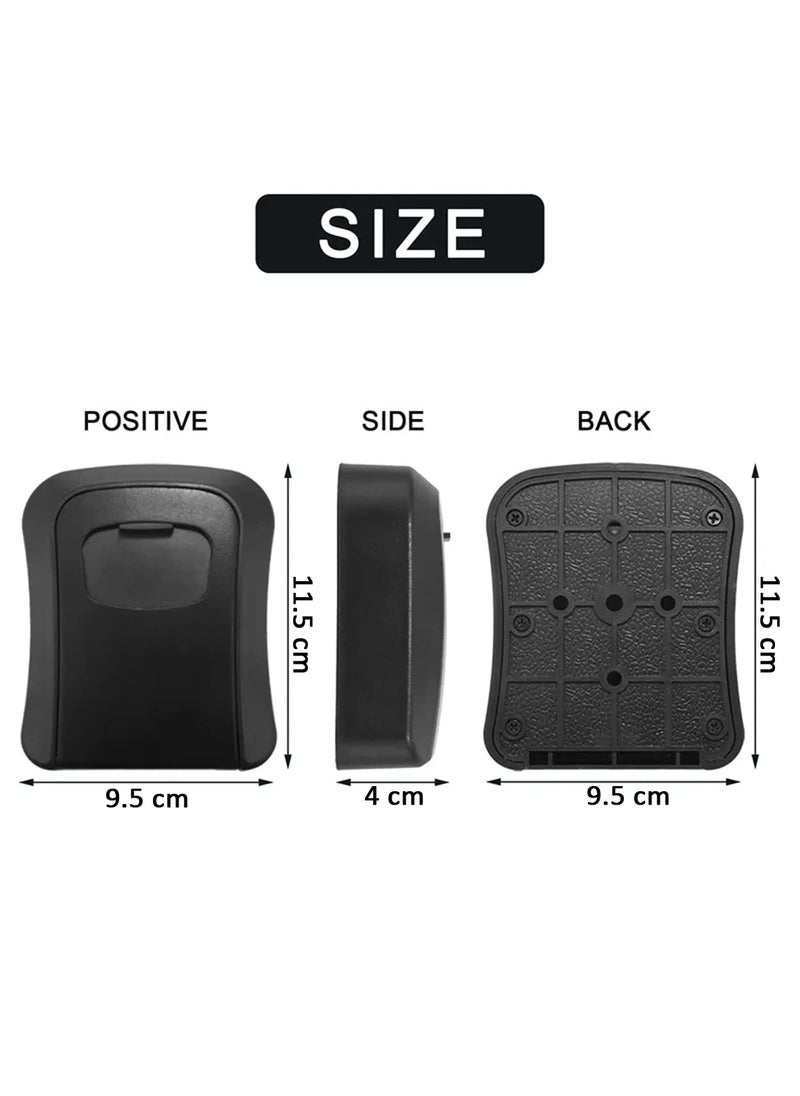 MEZON - MEZON Combination Key Safe Box Outdoor Storage Box with Code Combination Password Security Lock Key Safe Lock Box for Outside Home office and Garage Black - Image 1