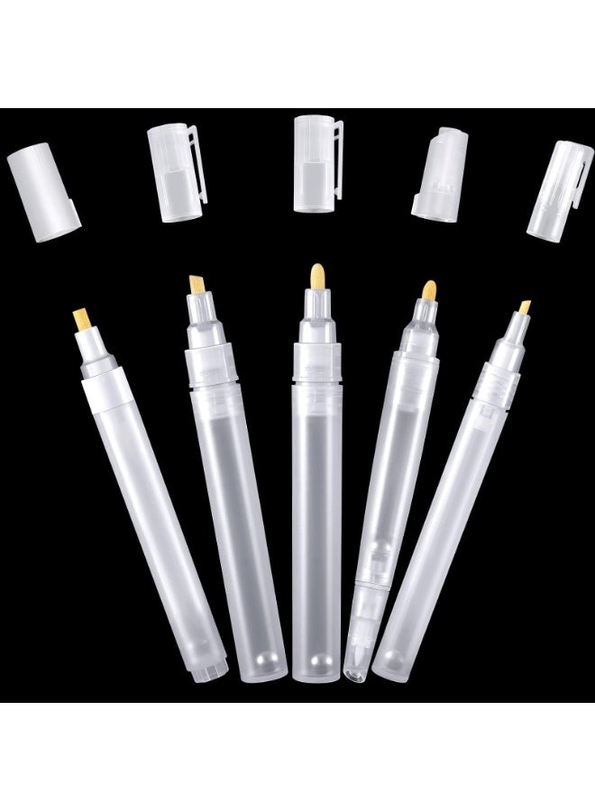 Peachjoy Empty Refill Paint Markers Blank Refillable Paint Pens, Empty Refillable Marker for Painting Transparent Pen Tube, Fill with Your Own Art Acrylic, Oil and Watercolor for Art Painting Crafts Kit 5 PCS - Image 1
