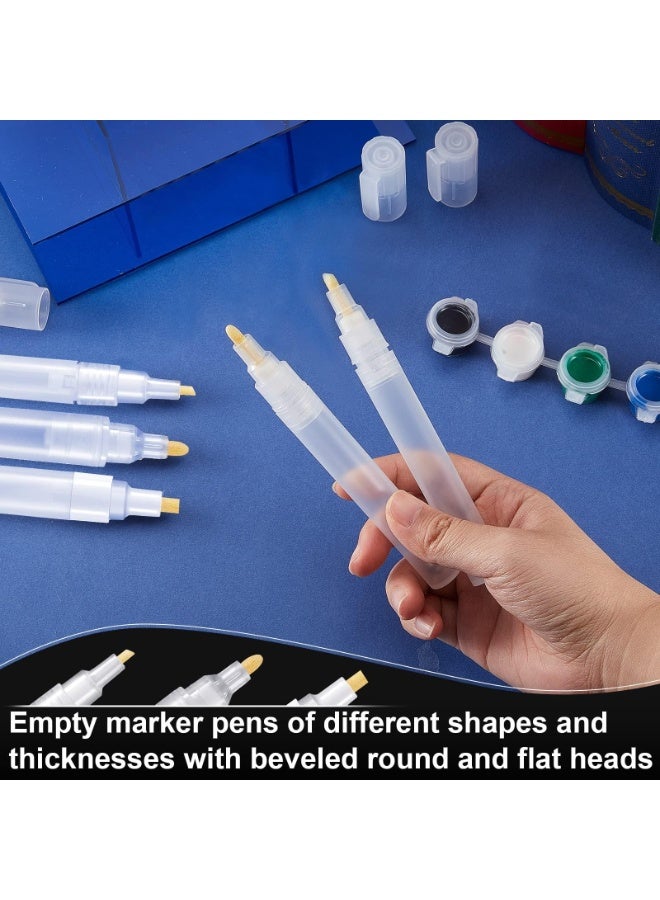 Peachjoy Empty Refill Paint Markers Blank Refillable Paint Pens, Empty Refillable Marker for Painting Transparent Pen Tube, Fill with Your Own Art Acrylic, Oil and Watercolor for Art Painting Crafts Kit 5 PCS - Image 5