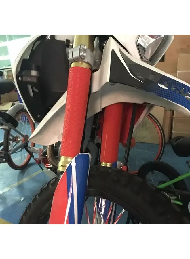Dark Blue Motorcycle Fork Protectors Dustproof Foam Pads For Off Road Bikes - Image 4