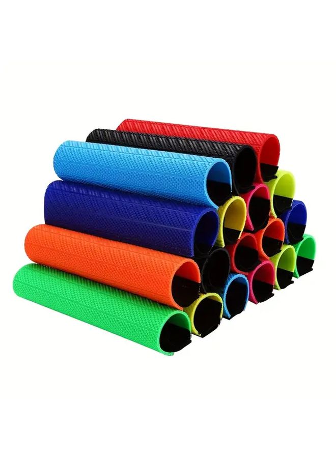 Dark Blue Motorcycle Fork Protectors Dustproof Foam Pads For Off Road Bikes - Image 1