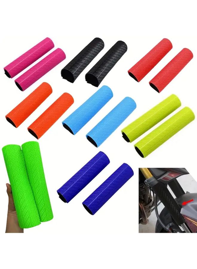 Dark Blue Motorcycle Fork Protectors Dustproof Foam Pads For Off Road Bikes - Image 5