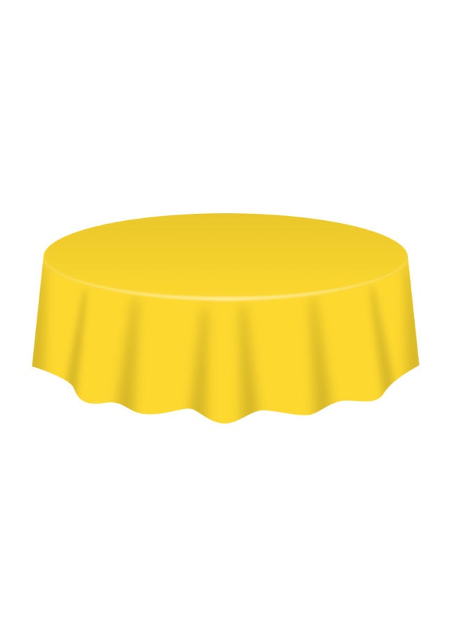 Round Table Solid Color Tablecloth Disposable Round Table Tablecloth Simple Style High-class Wedding Banquet Table Set Table Skirt Round Tablecloth-Colour:White-Specification:84inch /213cm - Image 5