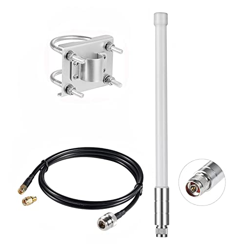 eifagur Lora 915mhz Antenna 5.8dbi Long Range Antenna with 10ft Cable for Helium Hotspot Nebra Bobcat 300 SenseCAP M1 Hotspot Finestra HNT Miner& Meshtastic LORA32 915MHz ESP32 LoRa OLED Board - Image 1