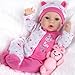 Aori Reborn Baby Dolls Girl 18 Realistic Newborn Baby Doll Girl with Pink Feeding Accessories Lifelike Weighted Body for Role Play Gift for Kids Ages 3 - Image 2