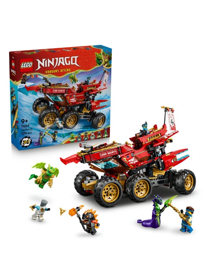 LEGO NINJAGO Land Bounty - 3-in-1 Toy Ninja Truck 71869 (Age 9+, 1214 Pieces) - Image 1