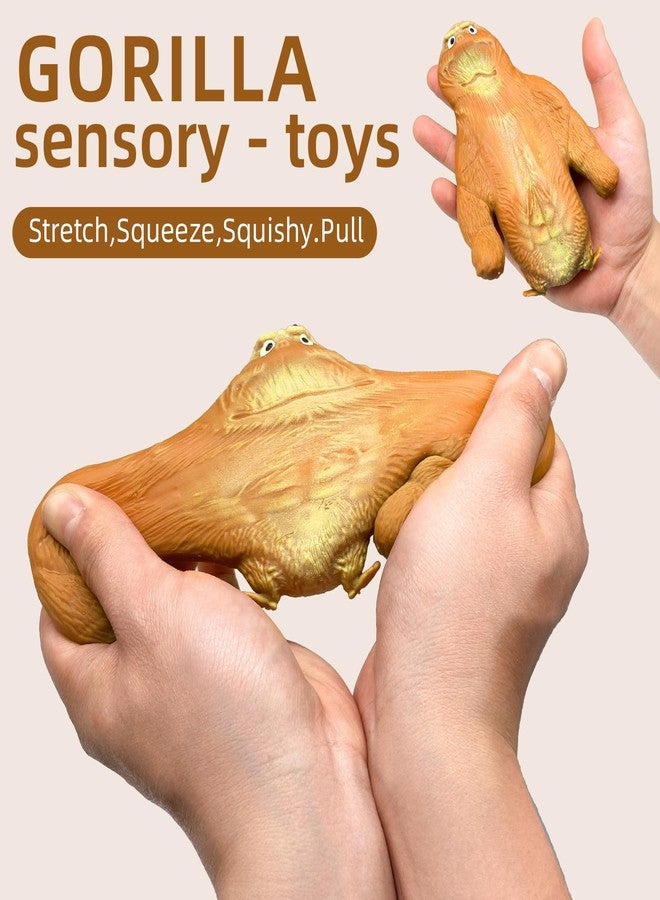AiSiXin Squishy Monkey Stretchy Sand Filled Gorilla Toy Animal Squeeze Toys for Anti-Anxiety and Stress Relief, Squishy Toys for Adults and Kids, Ideal Gift for Easter, Birthday - Image 2