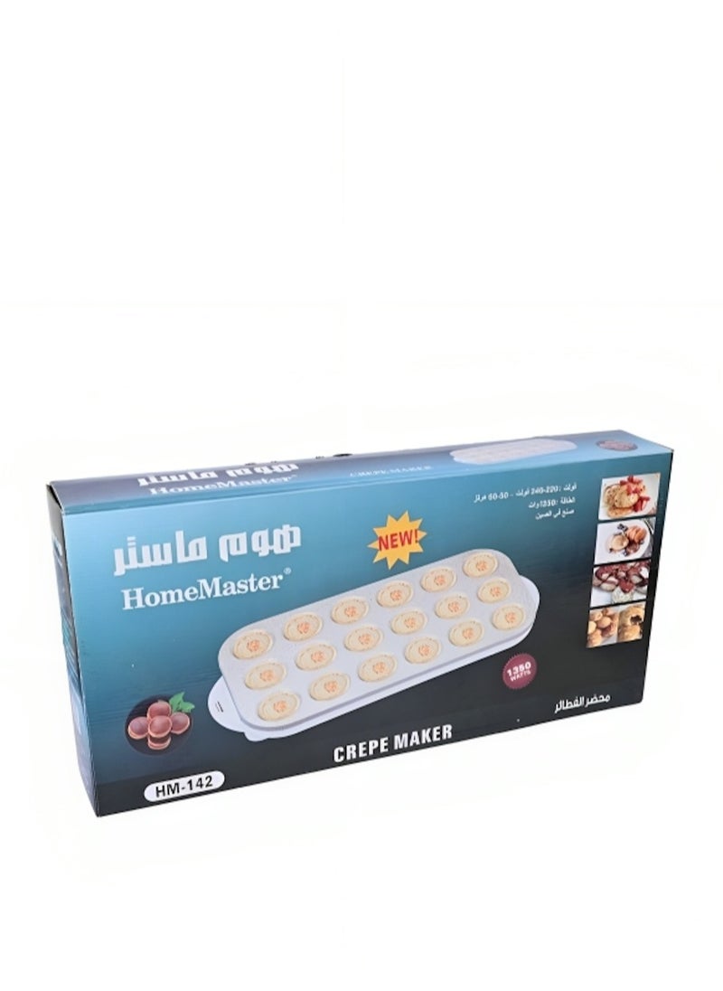 هوم ماستر جهاز صنع البان كيك والفطائر هوم ماستر 18 عين HM-142  - Image 5