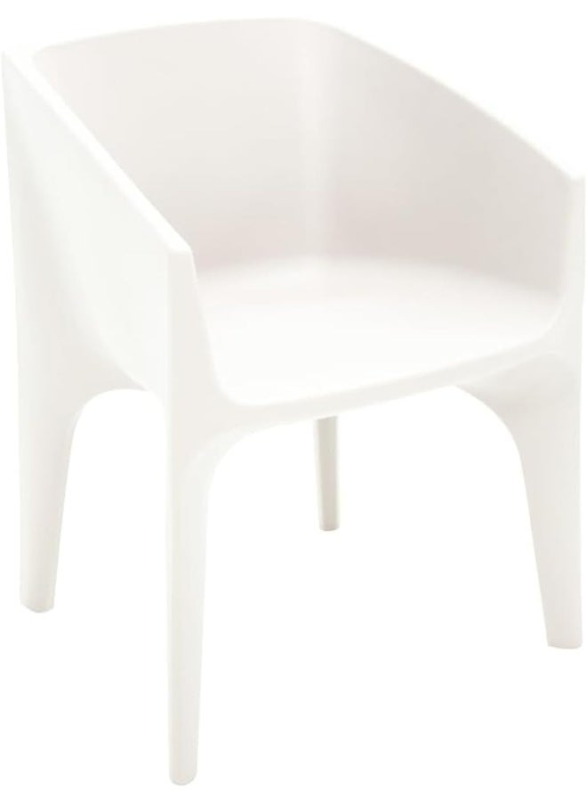 TRAMONTINA Since 1911,Made in Brazil-  Paco White Polyethylene Armchair  - Image 1