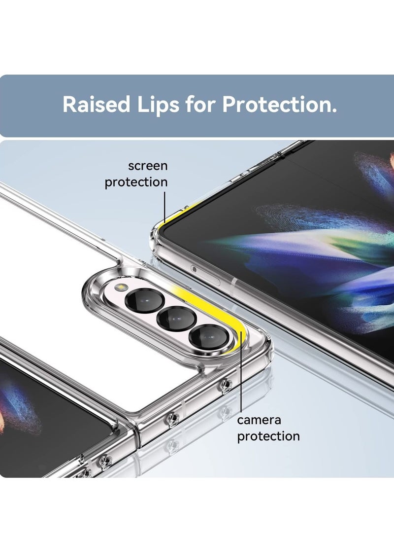 GO-DES Case for Samsung Galaxy Z Fold 4 5G Clear TPU Four Corners Protective Cover Transparent Soft funda - Image 4