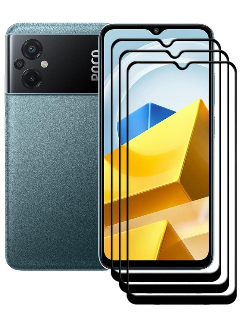 ACLIX 3 Pieces Antistatic ESD Dustproof Premium Quality High Definition Tempered Glass Screen Protector Designed For Xiaomi Poco M5 - Image 1