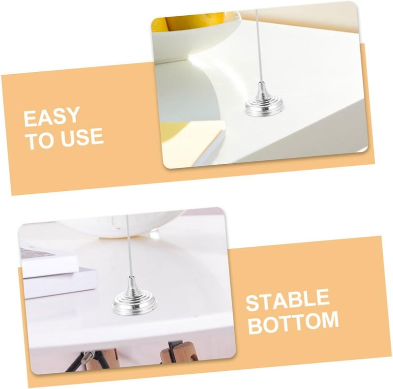 Sosoport 10pcs Mini Flag Holder Round Electroplated Base for Office Desk Small Table Flag Stand for Party Decorations and Practical for Festivals - Image 5