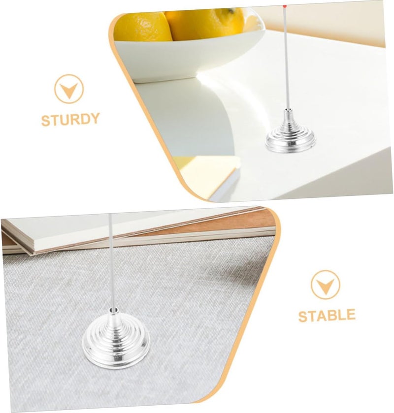 Sosoport 10pcs Mini Flag Holder Round Electroplated Base for Office Desk Small Table Flag Stand for Party Decorations and Practical for Festivals - Image 2