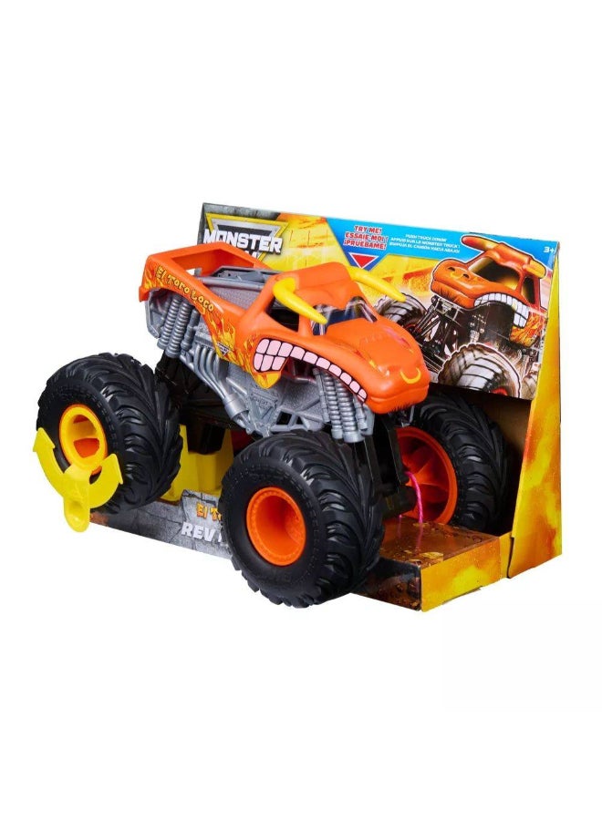 Monster Jam El Toro Loco Rev N' Roar Monster Truck (1:18, Orangle/Black) - Image 2