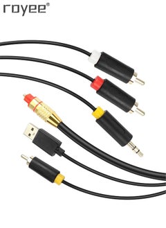 USB Digital Fiber Optical Analog Audio Cable AUX SPDIF Digital Coaxial to 3.5mm + 2 RCA Jack Audio Converter Cable for TV, PS4, Blu-Ray Player, Multimedia Speaker - pzsku/Z677C7C6829CD92919910Z/45/_/1735140488/f4128edf-8083-428b-bbde-87d8e5ac258f