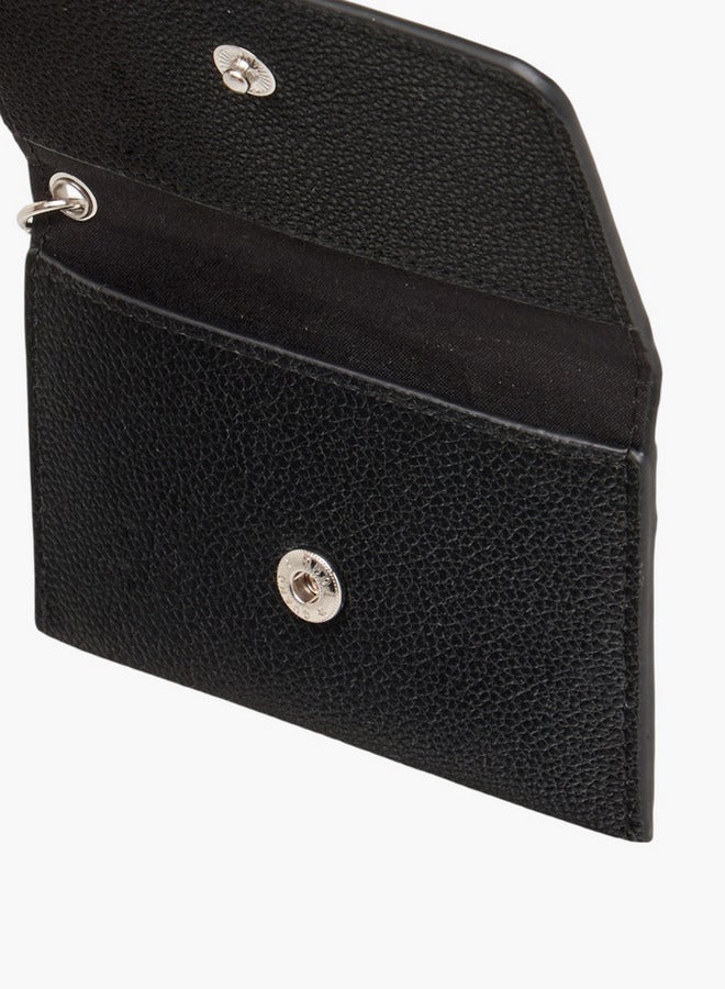 Flora Bella By Shoexpress Solid Card Holder with Button Closure - Image 4