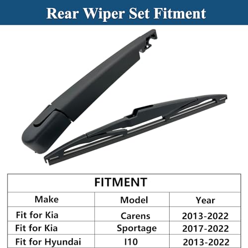 DUILEO Rear Windshield Wipers Blade Arm Set for Kia Sportage 2017-2022 / Kia Carens 2013-2022 / Hyundai I10 2013-2022 Back Glass Wiper Arm Blade Replacements All Seasons Fit,Replacement OE: 98815A4000 - Image 2