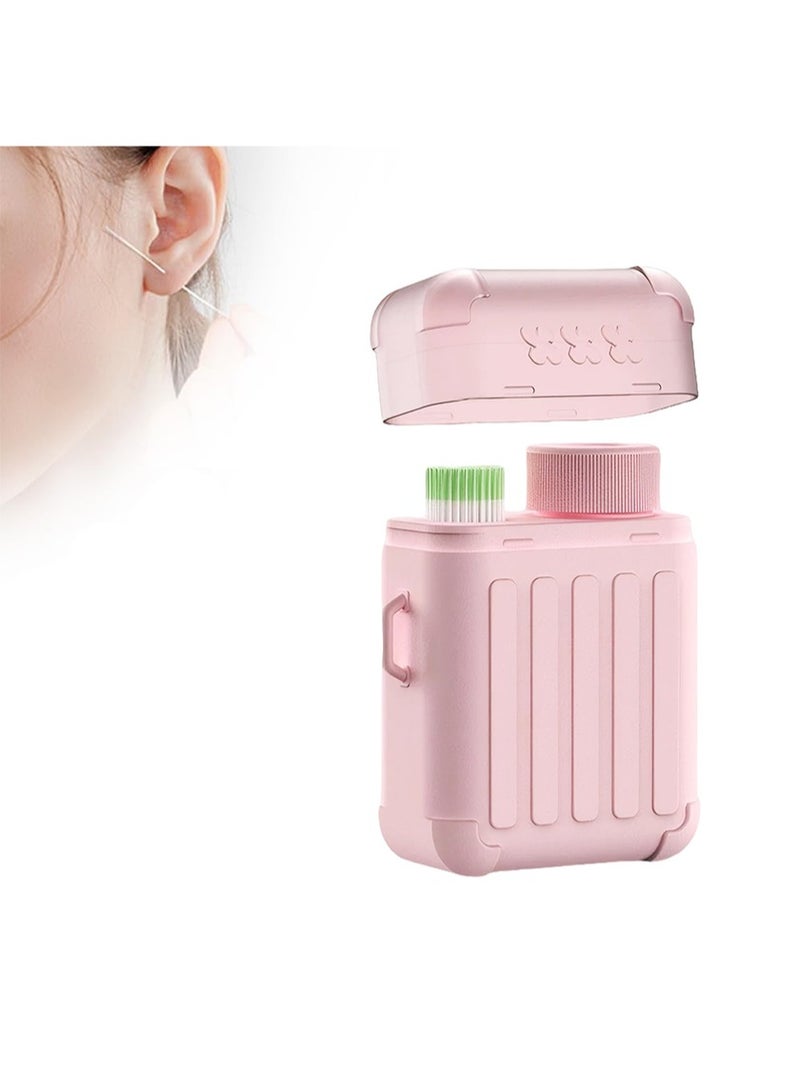 هالونهي منظف ​​ثقب الأذن، منظف ثقب الأذن، مجموعة تنظيف ثقب الأذن مع 240 قطعة من خيط تنظيف ثقب الأذن القابل للاستخدام مرة واحدة ومحلول تنظيف 15 مل (رائحة الورد) - Image 1