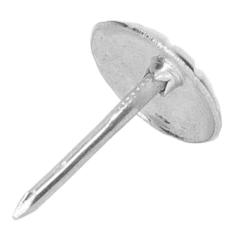 100Pcs Upholstery Tack Decorative Nail Pin Head Carbon Steel Set Kit for Furniture Silver - Image 2