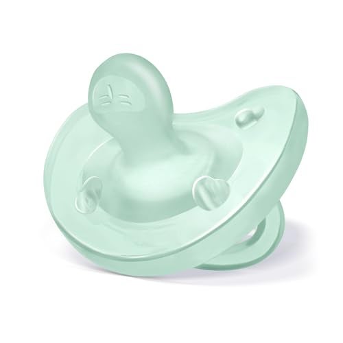 Chicco PhysioForma 100% Soft Silicone One Piece Pacifier for Babies Aged 0-6 Months | BPA & Latex Free | Reusable Sterilizing Case | Light Blue, 4pk - Image 5