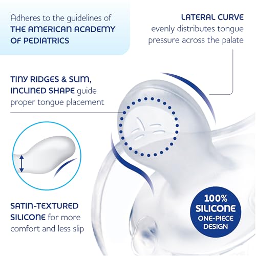 Chicco PhysioForma 100% Soft Silicone One Piece Pacifier for Babies Aged 0-6 Months | BPA & Latex Free | Reusable Sterilizing Case | Light Blue, 4pk - Image 4