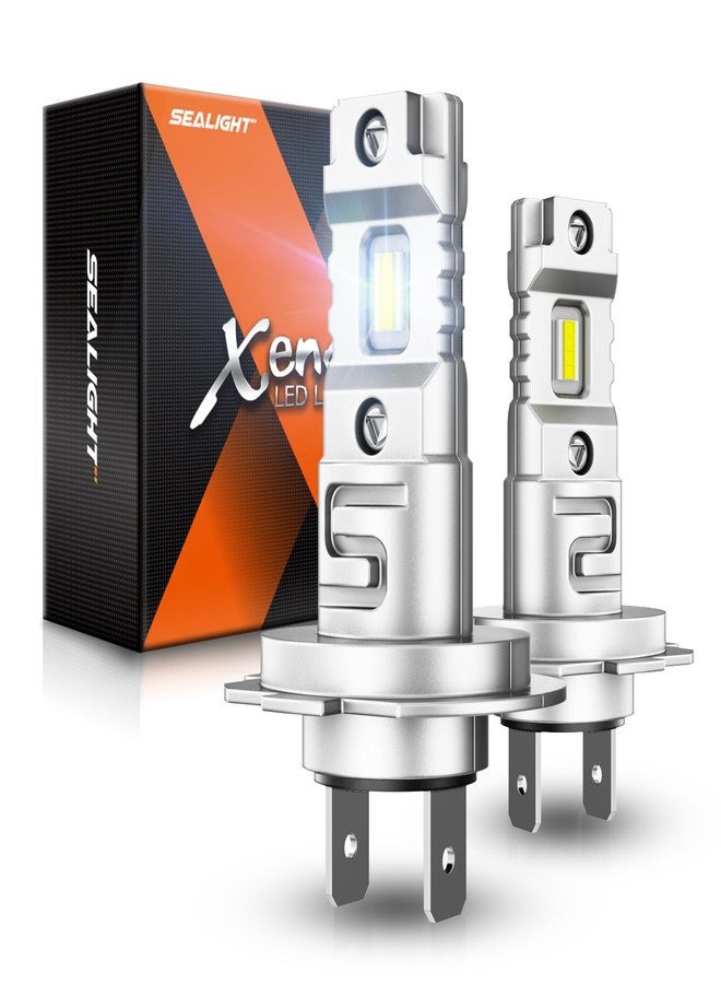 SEALIGHT H7 Fog Bulbs, 30000LM Super Brighterness 1:1 Mini Size, 6500K Cool White Fog Lights with 15000RPM Cooling Fan, Truly Plug And Play, Pack of 2 - Image 1