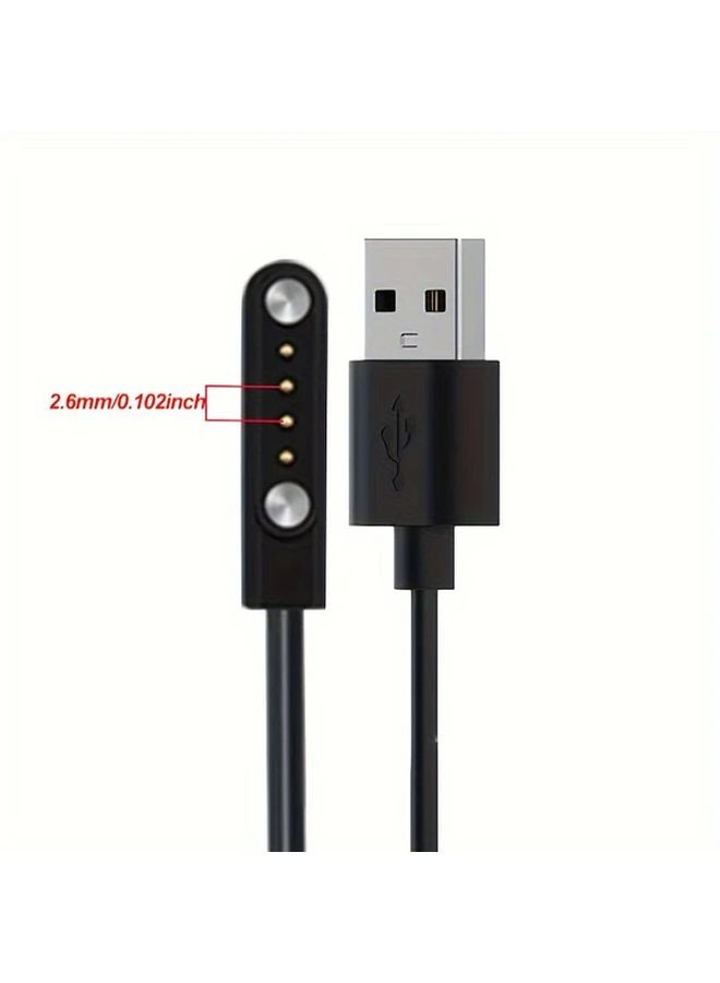 Magnetic USB Charging Cable Dock Charger Adapter For W67 Smartwatch Model - Image 1