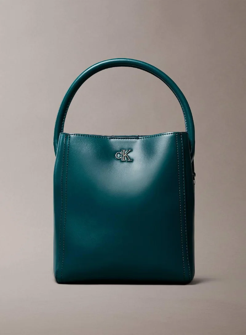 CALVIN KLEIN Monogram Logo Hardware Bucket Bag