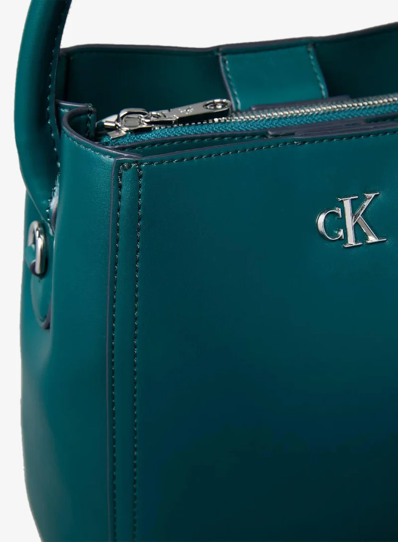 CALVIN KLEIN Monogram Logo Hardware Bucket Bag