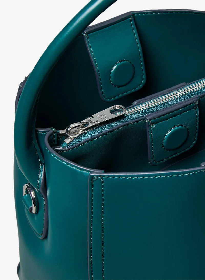 CALVIN KLEIN Monogram Logo Hardware Bucket Bag