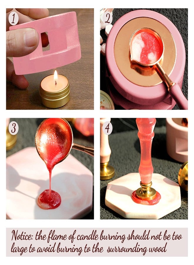 URBAN BOX Candale Wax Seal Kit With Warmer, Spoon, Stamp, and Furnace for Melting Sticks or Beads - Image 5