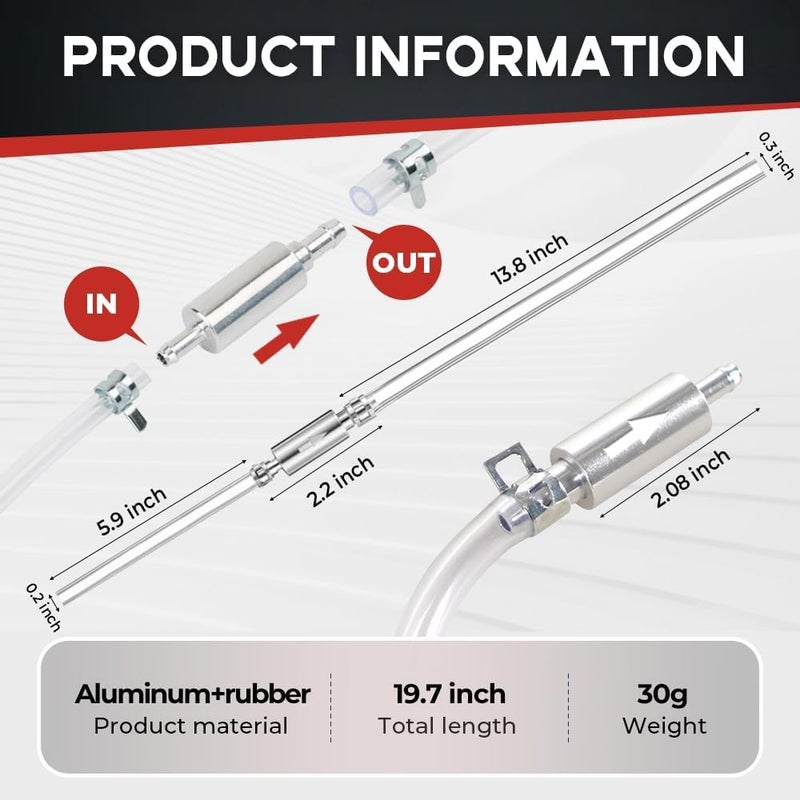 2 Set Brake Bleeder Hose Kit with One-Way Check Valve, Upgraded Universal Brake Fluid Bleeding Tool for Car and Motorcycle Clutch Systems, Includes 2 Screw Caps & Spring Clamps - Image 4