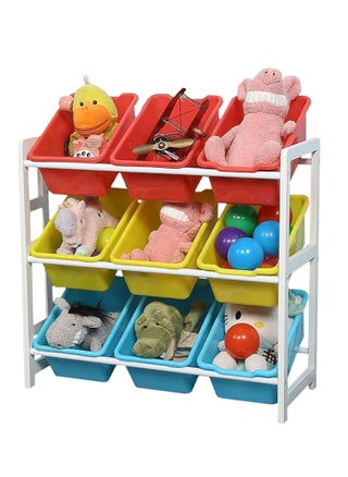 Toy Storage Organizer Rack Children Deluxe Multi-Bin Rack living room storage bedroom storage with 9 Plastic Toy Boxes - pzsku/Z677CC7FF6D1247D47D3AZ/45/_/1725401208/758d895e-b355-4c96-b79d-32d1d27224b4