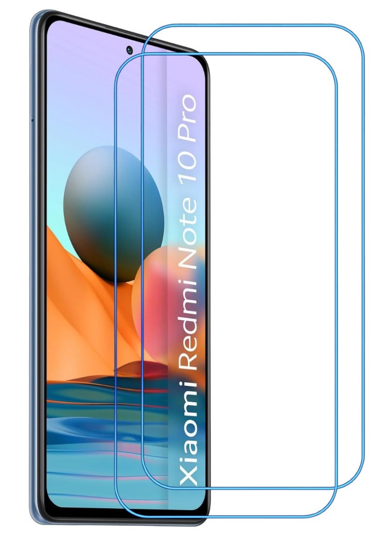ACLIX 2 Pieces Antistatic ESD Dustproof Premium Quality High Definition Clear Tempered Glass Screen Protector Designed For Xiaomi Redmi Note 10 Pro - Image 1