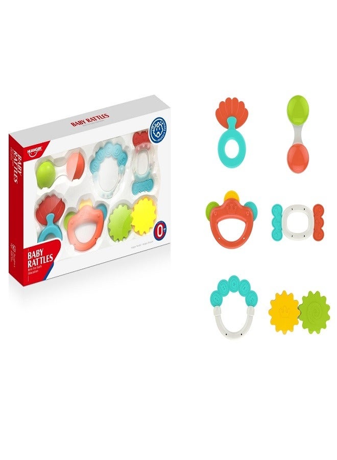 HUANGER 6 Pcs Baby Hand Silicon Rattles Set - High Quality Baby Sleep Rattle Baby Toys 1-24 Months - Image 3