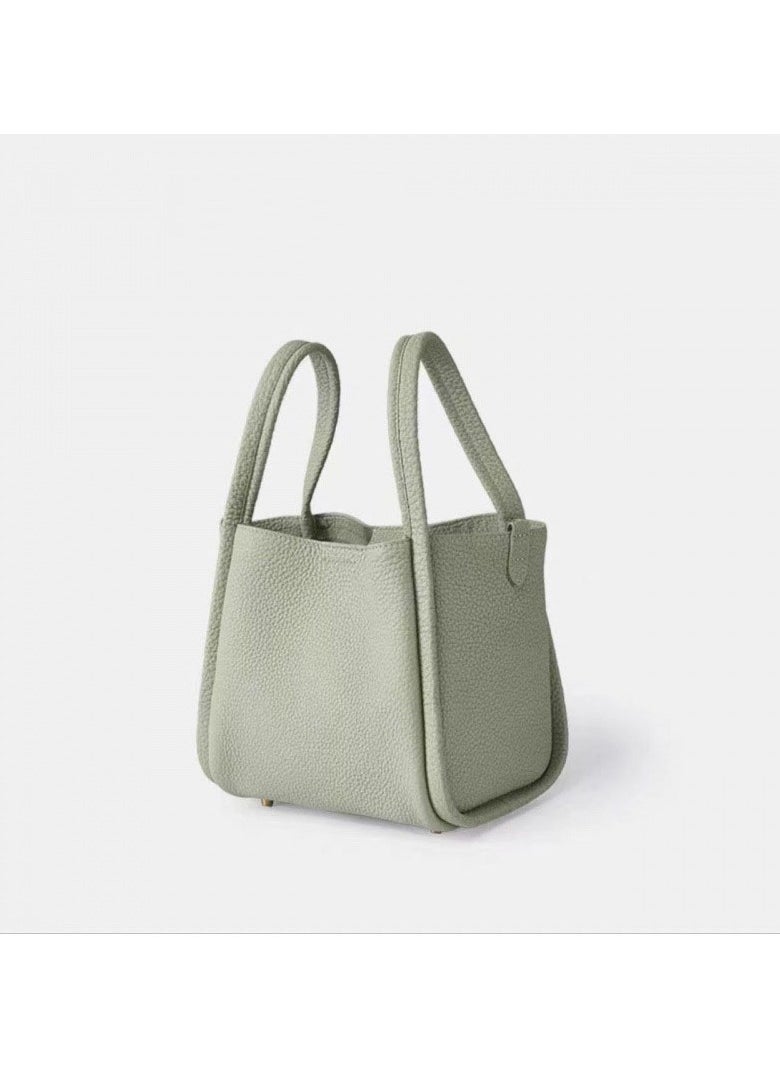سونغمونت Mountain Pine Small u0026 Medium Basket Bag Lock Closure, Genuine Leather, Large Capacity Tote for Women  - Image 1