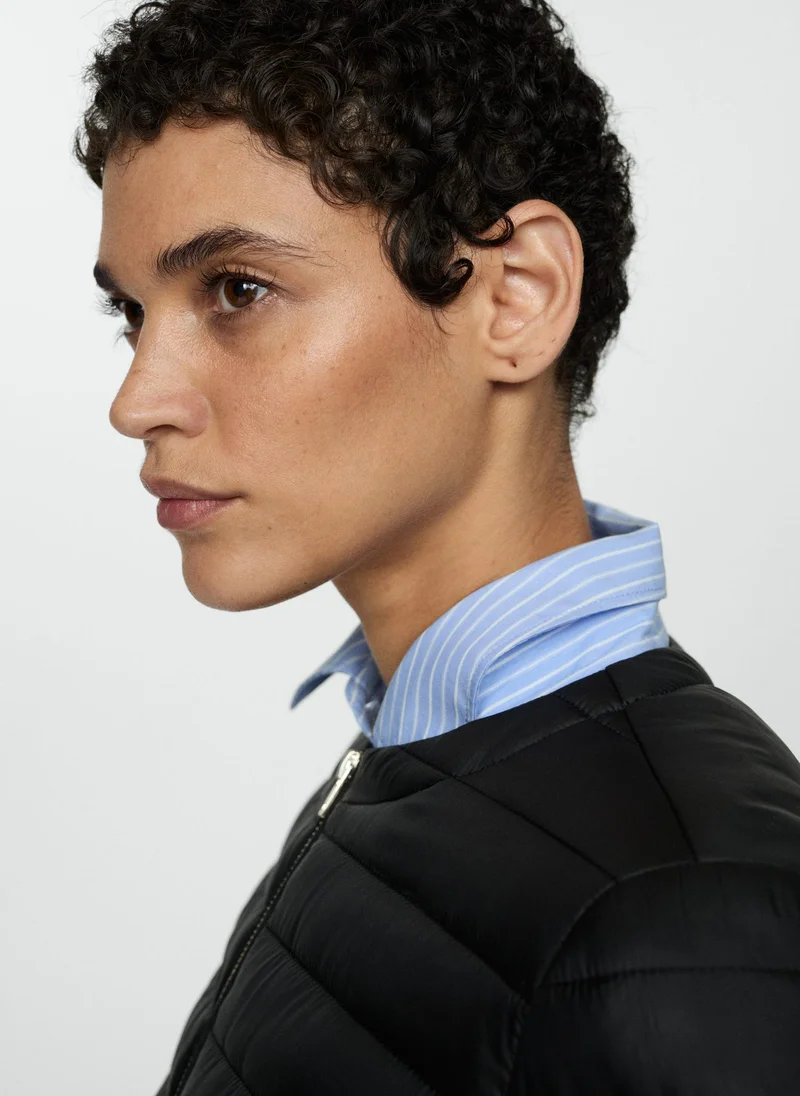 مانجو Pocket Quilted Jacket