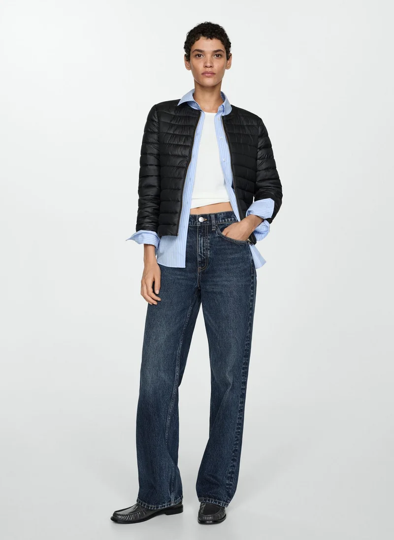 مانجو Pocket Quilted Jacket