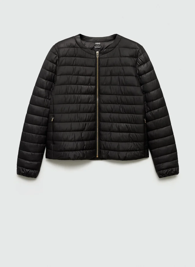 مانجو Pocket Quilted Jacket