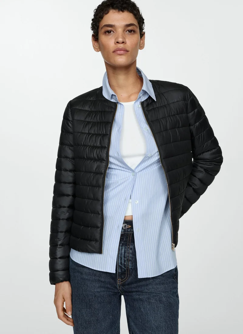 MANGO Pocket Quilted Jacket